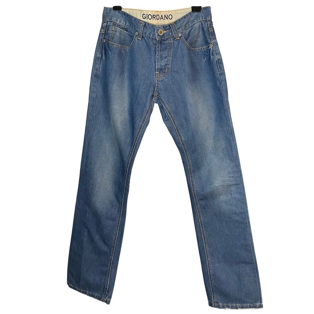 NWOT Giordano Women’s Euro Fit Regular Jeans Sz 29 Medium Wash Straight Leg